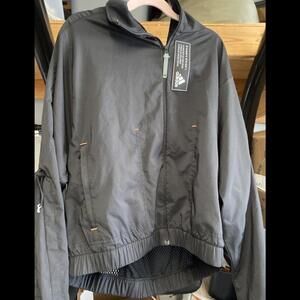 aDidas Black Women’s Mesh Zip Windbreaker Jacket #GL9522 Size S NWT $60-